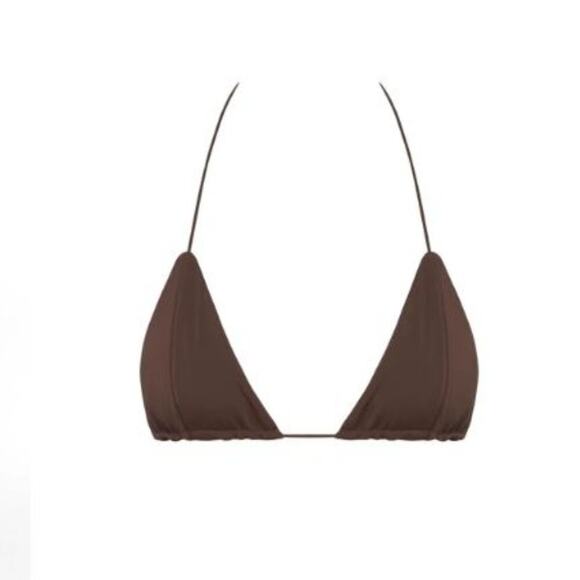 NEW Myraswim Sz S/M The Sofia Bikini Top in chocolate Brown - Picture 2 of 6